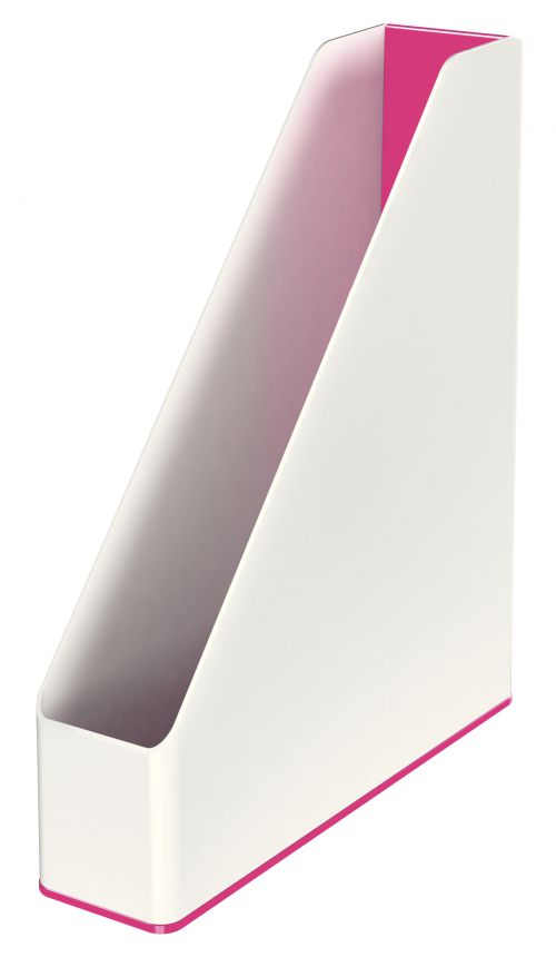 Leitz WOW Magazine File Dual Colour White/Pink 53621023 - ACCO Brands - LZ11363 - McArdle Computer and Office Supplies