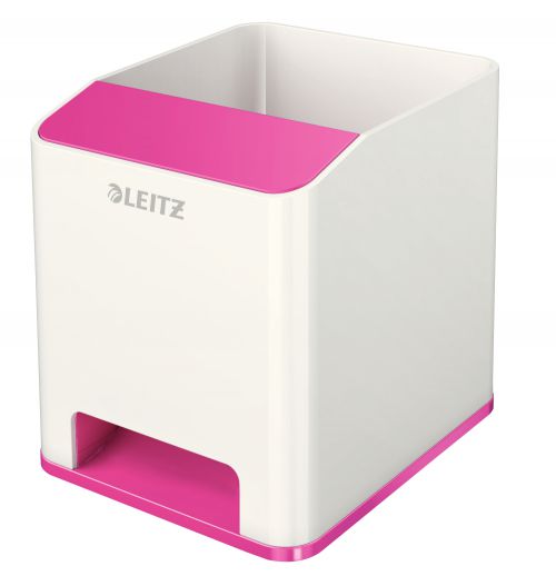 Leitz WOW Dual Colour Sound Pen Holder White/Pink 536310023