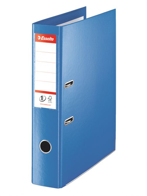 Esselte No.1 VIVIDA Lever Arch File Polypropylene Foolscap 75mm Spine Width Blue (Pack 10) 48085