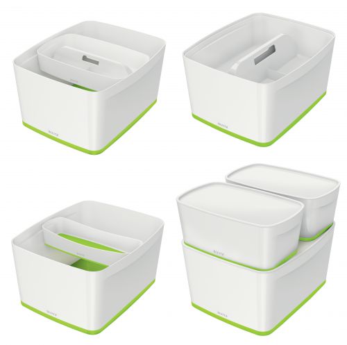 Leitz Mybox Large With Lid White/Green