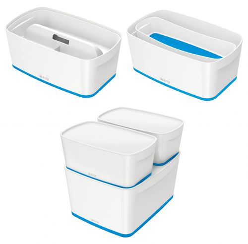 Leitz Mybox Small With Lid White/Blue