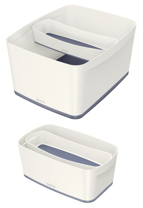Leitz Mybox Organizer Tray Long White/Grey Storage Containers AS9497