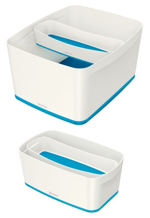 Leitz Mybox Organizer Tray Long White/Blue Storage Containers AS9499