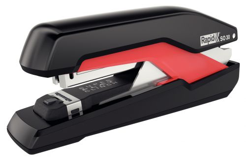 Rexel Supreme Omnipress Full Strip Stapler S030 Black/Red
