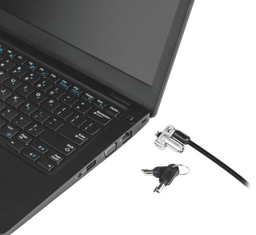 10842AC | The N17 Keyed Laptop Lock allows laptops and devices using the wedge-shaped security slot to be anchored to a fixed object, deterring opportunistic theft. The tough and compact lock head is ideal for today's ultra-thin devices, with unique lock engagement creating the strongest connection between the lock and security slot.