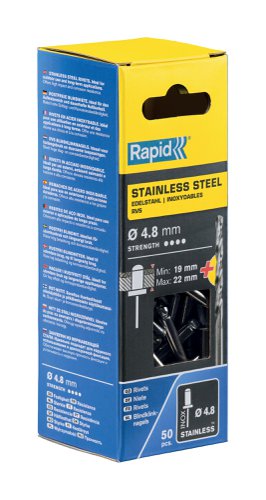 Rapid Stainless steel rivet Ø4.8 x 25 mm