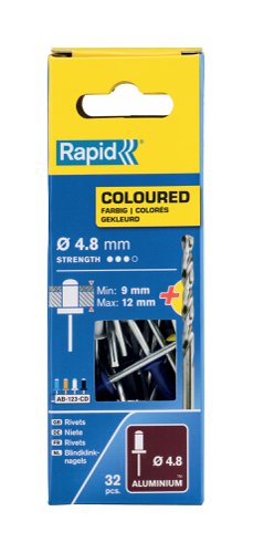 Rapid Coloured rivet, Automotive  Ø4.8 x 16 mm