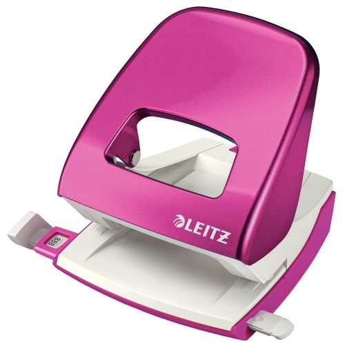 Leitz NeXXt WOW 2 Hole Metal Office Hole Punch 30 Sheet Pink - 50081023