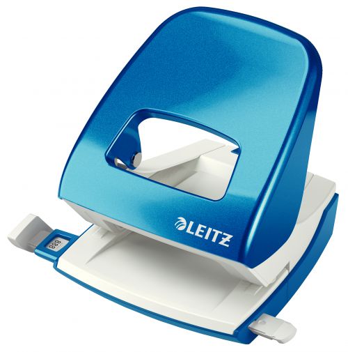 Leitz NeXXt WOW 2 Hole Metal Office Hole Punch 30 Sheet Blue - 50081036