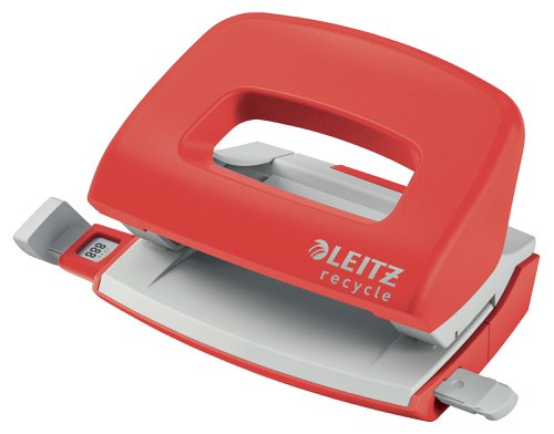 Leitz NeXXt Recycle Mini Hole Punch 10 Sheets Red - 50100025
