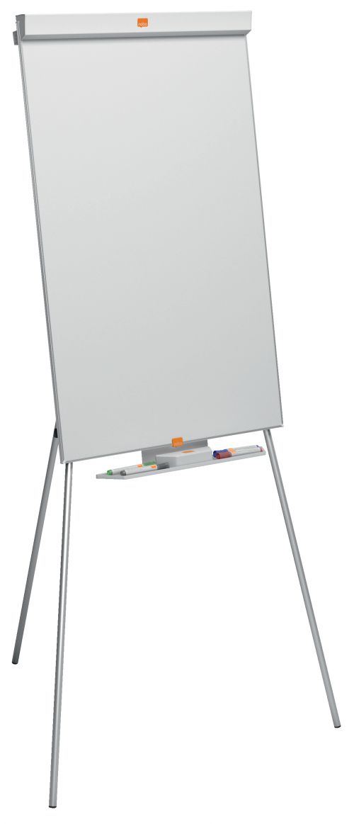 29488AC | Classic Nano Clean™ tripod easel with a contemporary slim and unobtrusive frame maximises space on the board, with the spacious pen tray sitting below the board so not encroaching on the board's surface. The tripod legs are adjustable for height and fully retract for storing or moving. Magnetic steel whiteboard with Nano Clean™ surface technology delivers increased erasability, for frequent use.