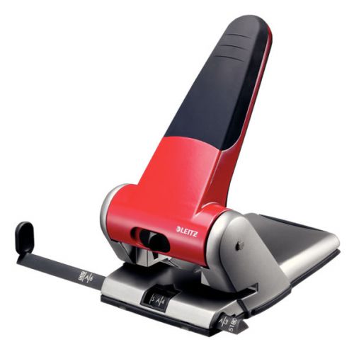 Leitz Heavy Duty Hole Punch 65 sheets. Red