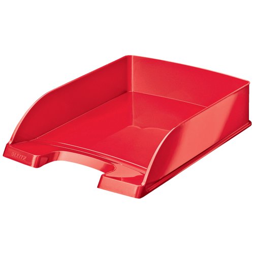 Leitz WOW Letter Tray Plus. A4. Red - Outer carton of 5