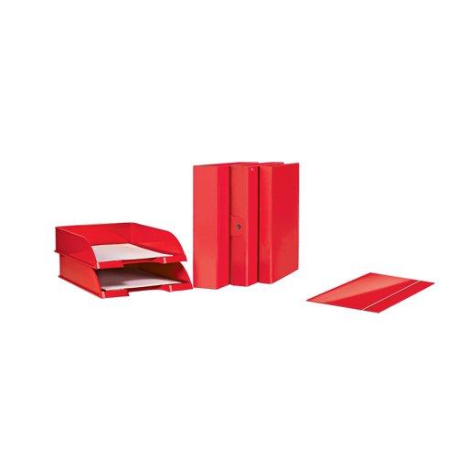Leitz WOW Letter Tray A4 Portrait Red - 52263026 19235AC Buy online at Office 5Star or contact us Tel 01594 810081 for assistance