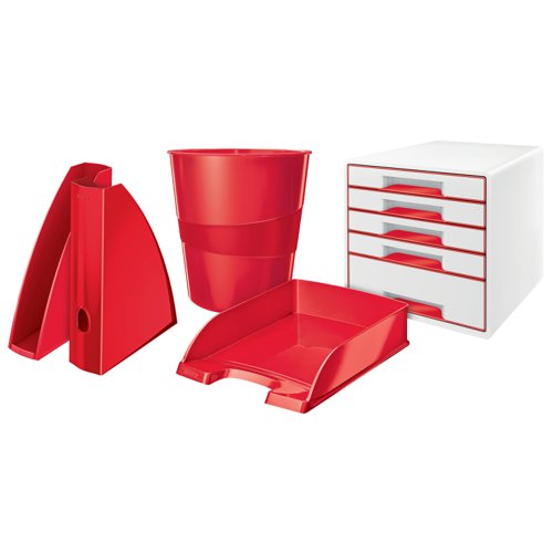 Leitz WOW Letter Tray A4 Portrait Red - 52263026 Letter Trays 19235AC