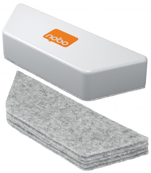 Nobo Magnetic Whiteboard Eraser White 1905325  30027AC