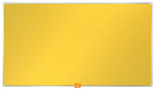Nobo Widescreen 32in Felt Yellow Noticeboard