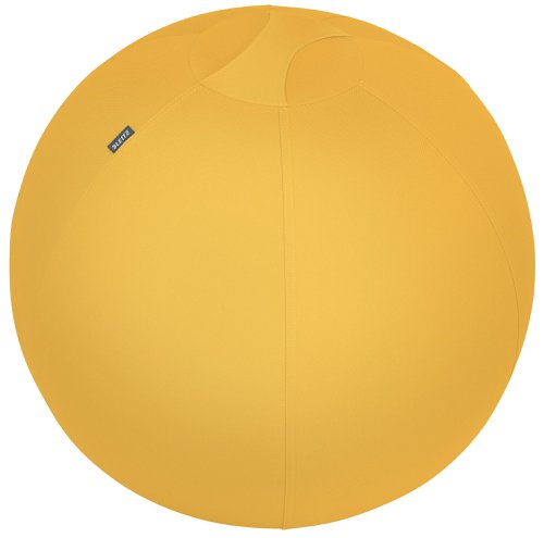 Leitz Active Sitting Ball; Ergonomic Design; 65cm Dia; Includes 100% Cotton Cover; Inner Ball; Hand Air Pump & 2 x Plugs; Ergo Cosy Range; Warm Yellow