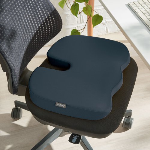 Leitz Ergo Cosy Seat Cushion Velvet Grey Chair Accessories WS8101