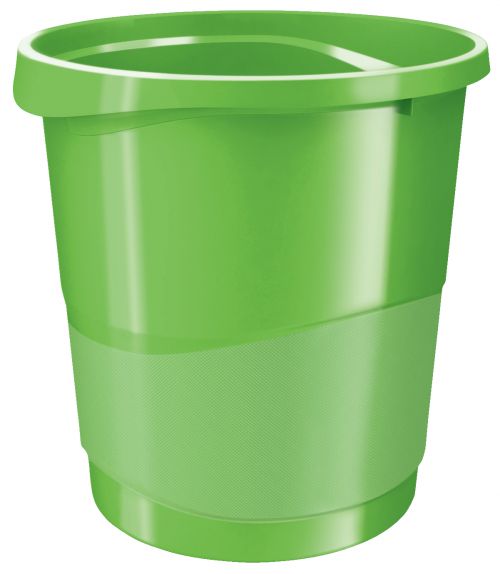 Rexel Choices Waste Bin Plastic Round 14 Litre Green 2115621
