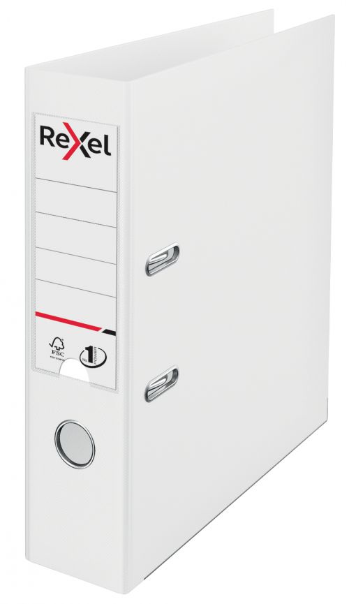 Rexel Choices 75mm Lever Arch File Polypropylene A4 White 2115502