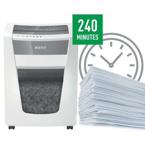 Leitz IQ Office Pro Paper Shredder. 7 sheets. 30l bin. P5. White