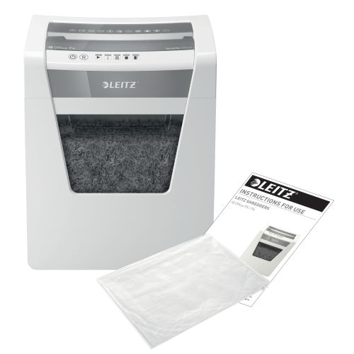 The Leitz IQ Office Cross-Cut is a strong and stylish office shredder. Perfect shredding everytime, no complications and excellent performance with this anti jam, quiet and long running shredder. The Leitz IQ shreds up to 15 sheets of A4 paper (80gsm) into Security DIN P-4 pieces allowing more in the generous 23 litre bin. with simple operation using touch controls. Shred for longer with a class leading 2 hour run time, for a completely uninterrupted shredding experience. 15 GBP / 15 Euros Cashback Claim at leitzcashback.eu.