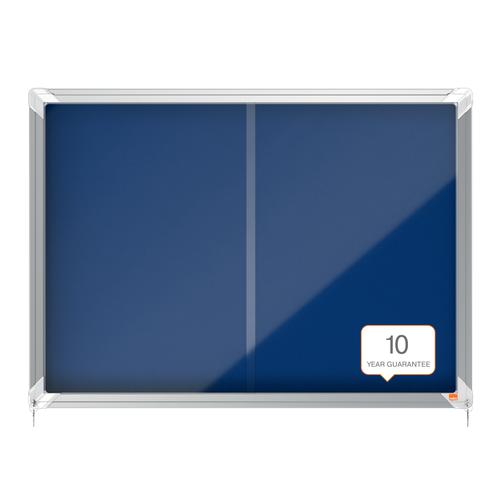 Nobo Premium Plus Felt Lockable Notice Board 8xA4 1902565 Glazed Notice Boards NB06380