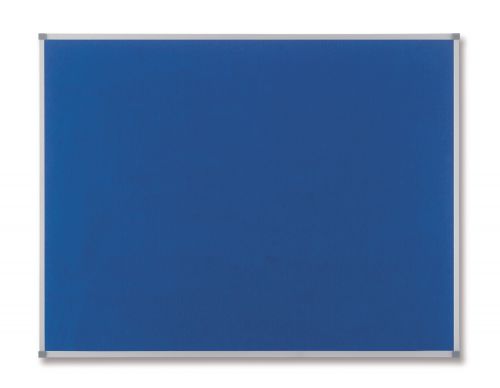 Nobo Classic Felt Noticeboard, Blue Felt, Aluminium Trim 600 x 450mm
