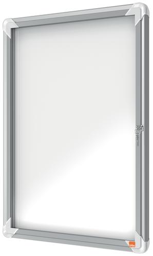 Nobo Premium Plus Magnetic Lockable Notice Board 4xA4 1902557 Glazed Notice Boards NB06392