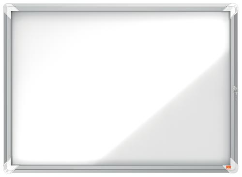 Nobo Premium Plus Magnetic Lockable Notice Board 8xA4 White