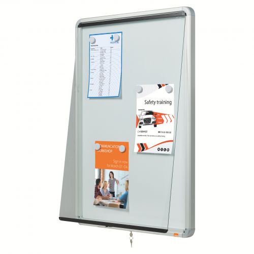 Nobo Premium Plus Magnetic Lockable Notice Board 8xA4 1902559 NB06390