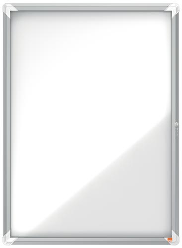 Nobo Premium Plus Magnetic Lockable Notice Board 9xA4 White