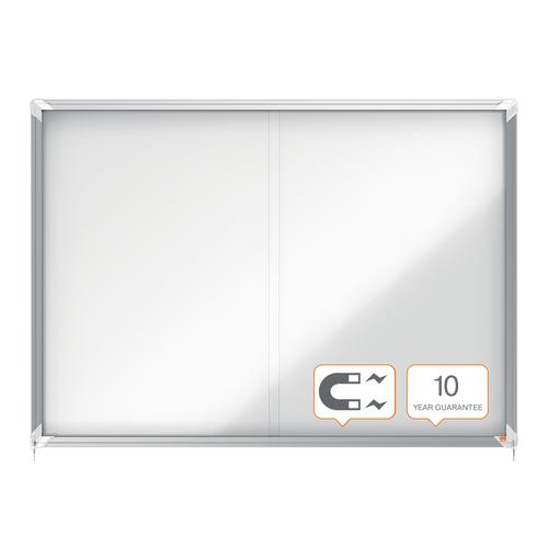 Nobo 1902571 Premium Plus Magnetic Lockable Notice Board 18xA4 | 31287J | ACCO Brands