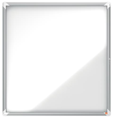 Nobo Premium Plus Outdoor Magnetic Lockable Notice Board 12xA4 White