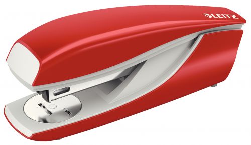 Leitz NeXXt Metal Office Stapler 30 sheets. In cardboard box, includes staples. Red