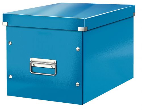 Leitz WOW Click & Store Cube Large Storage Box, Blue.