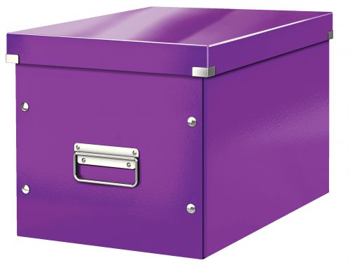 Leitz WOW Click & Store Cube Large Storage Box, Purple.