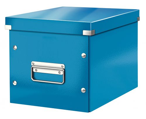 Leitz WOW Click & Store Cube Medium Storage Box, Blue.
