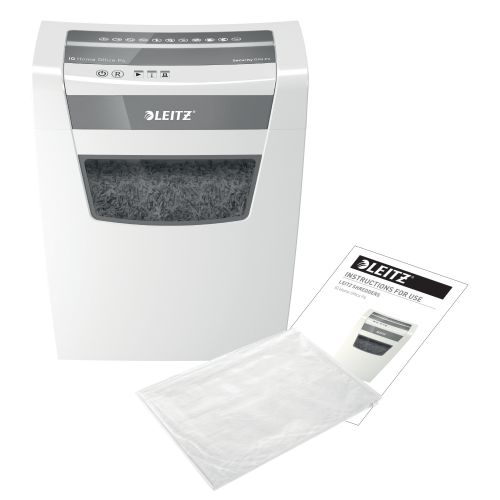Leitz IQ Home Office Cross-Cut Paper Shredder P-4 White 80091000