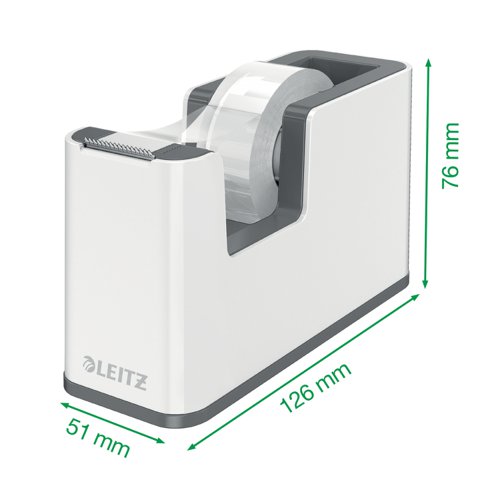 Leitz WOW Tape Dispenser Duo Colour White/Red 53641026 - LZ13546