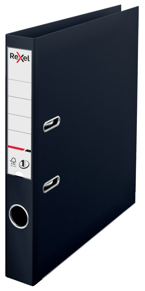 Rexel Choices A4 Lever Arch File, Black, 50mm Spine Width, No1 Power - Outer carton of 10