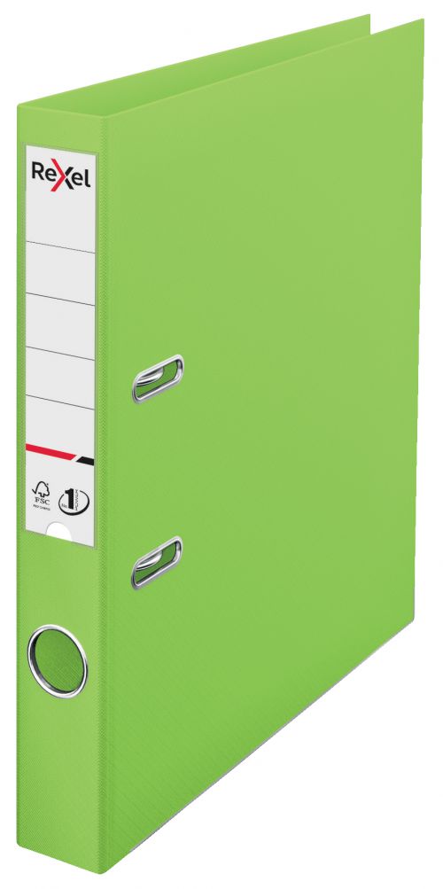 Rexel Choices A4 Lever Arch File, Green, 50mm Spine Width, No1 Power - Outer carton of 10