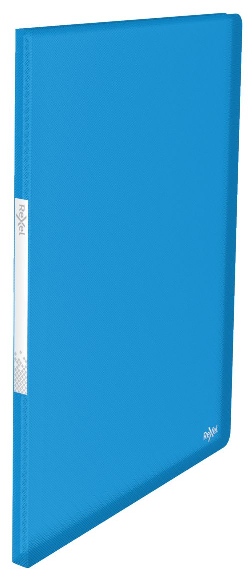 Rexel Choices Translucent Display Book, A4, 20 Pockets, 40 Sheet Capacity, Blue