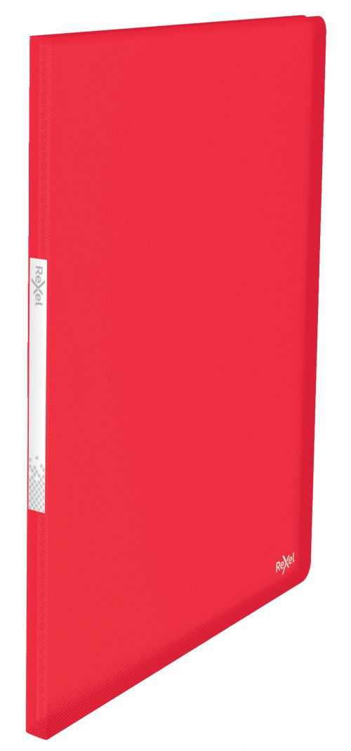 Rexel Choices Translucent Display Book, A4, 20 Pockets, 40 Sheet Capacity, Red