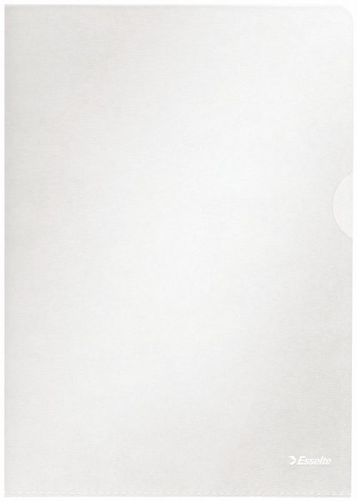 Esselte Cut Back Folder Polypropylene A4 105 Micron Clear (Pack 100) 54832