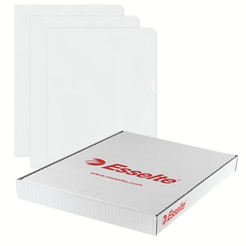 Esselte Cut Back Folder Polypropylene A4 105 Micron Clear (Pack 100) 54832