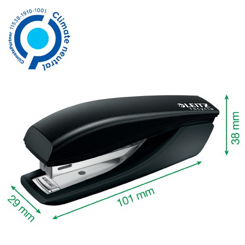 Leitz NeXXt Recycle Mini Stapler 10 Sheets Black - 56170095 19375AC Buy online at Office 5Star or contact us Tel 01594 810081 for assistance
