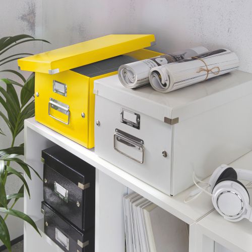 Leitz Click & Store Collapsible Storage Box Medium For A4 Yellow Ref 60440054 159861 Buy online at Office 5Star or contact us Tel 01594 810081 for assistance