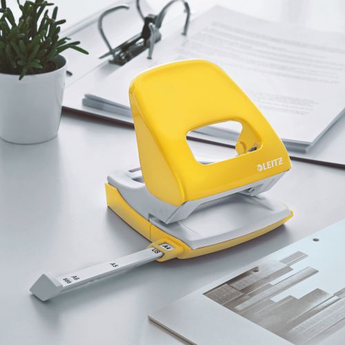 Leitz NeXXt WOW Metal Office Hole Punch 30 sheets Yellow 50081016